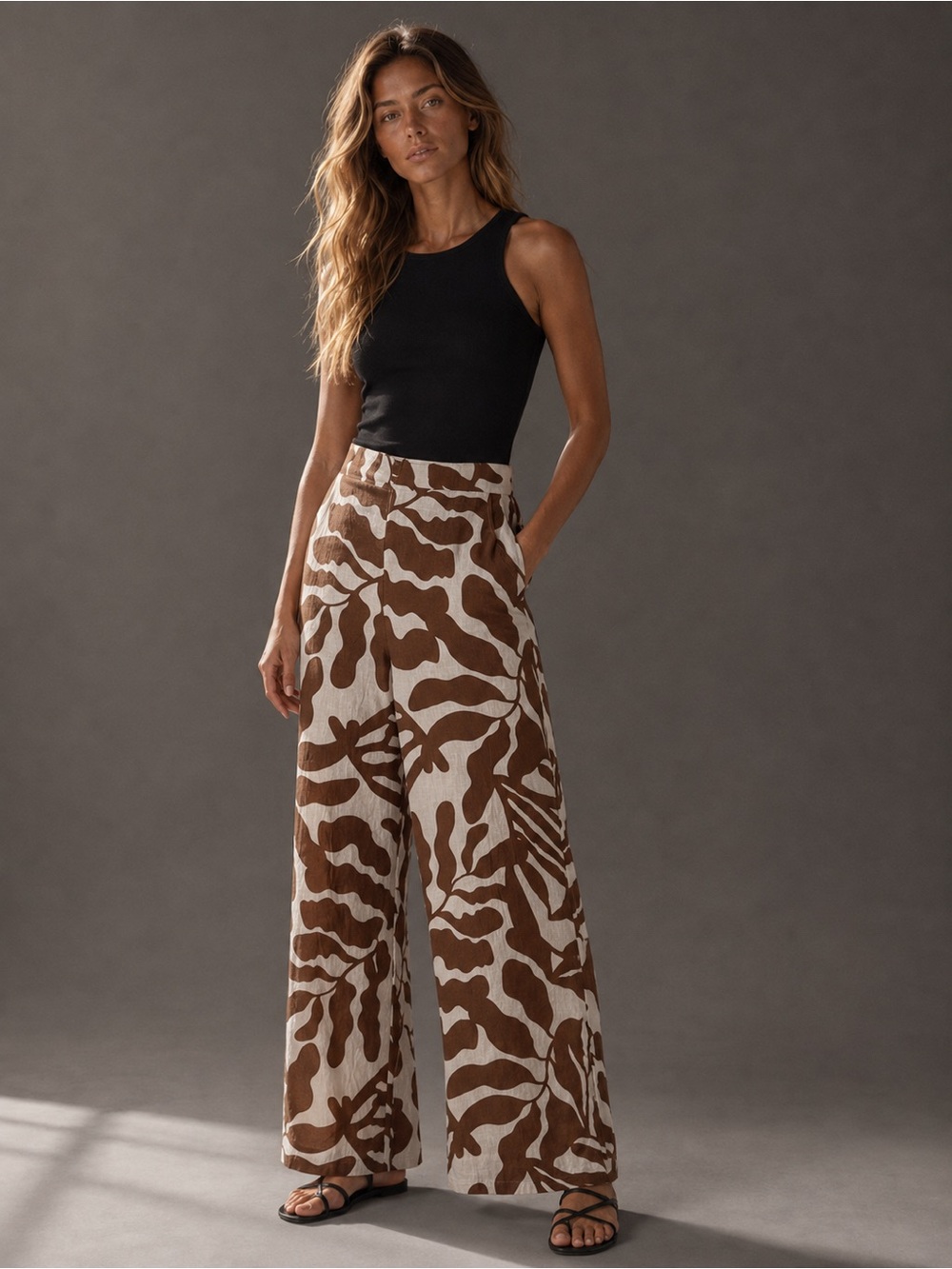 Rachel Zoe Botanical Wide-Leg Pants NWT Small